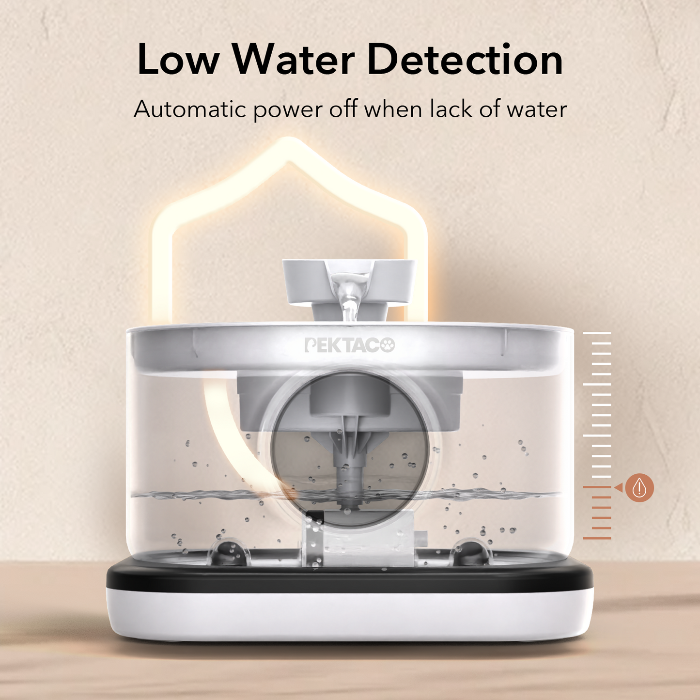 Cat Water Fountain Replacement Water Pump for Wireless Cat Water Fountain SSPF-V04, 2.5L/85oz Automatic Pet Water Fountain Water Pump